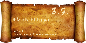 Béda Filippa névjegykártya